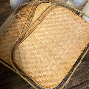 Vintage Bamboo Trays 4